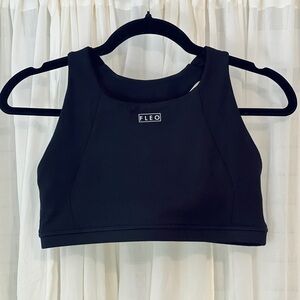 FLEO Black Jourdaine Sports Bra - Medium Support